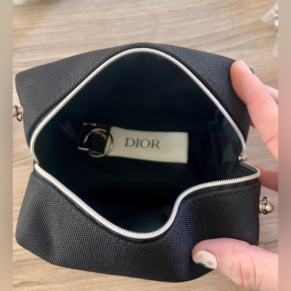 Dior Crossbody Bag Cosmetic Makeup Pouch Silver Hardware Star Charms and Straps - Picture 13 of 15